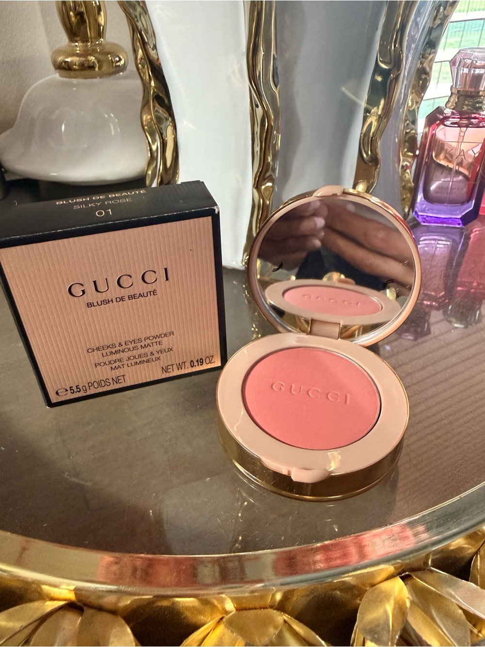 Gucci Blush De Beauté Luminous Matte Cheek & Eye Powder - Silky Rose 01